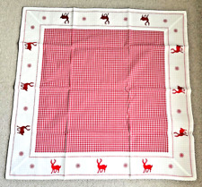 Christmas Reindeer & Snowflake 110cm  Square Tablecloth