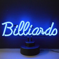 Neon BILLIARDS Sign Table Lamp