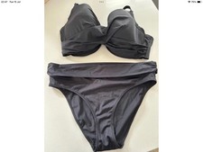  Pour Moi Magisculpt Black Bikini Padded And Underwired 42f Top 18 Bottoms BNWOT