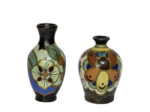 Two miniature gouda vases - two,