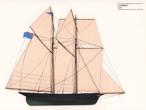 Americas cup cambria - americas, (1870)