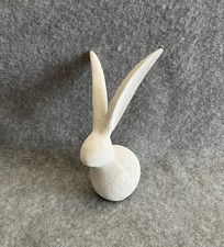 White Resin Hare Rabbit Ornament Or Ring Holder