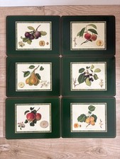 Vintage Pimpernel Royal Horticultural Society Set 6 Placemats Hooker Fruit
