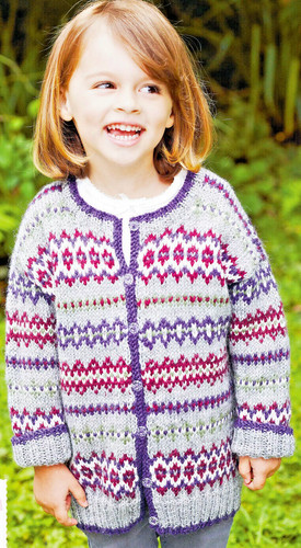 0287 knitting girl fair isle - knitting,
