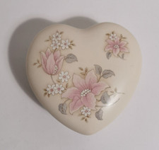 Aldridge Pottery Co Heart Trinket Dish Jar Vintage Floral Valentine's Day Gift