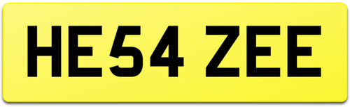 Rare number plate he54 - number, all