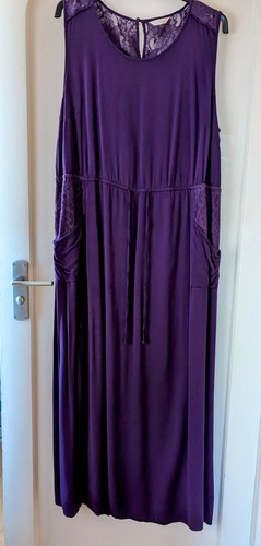Long purple kaliko sleeveless - purple,