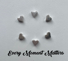 25 x Tibetan Silver HEART SPACER PLAIN HEART 8x7mm Beads Charms