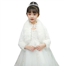 Girls Kids Faux Fur Shawl