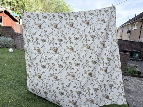 Pair vintage lined curtains - vintage,