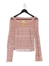 Sagaie Paris Women's Top S Pink Polyester with Elastane Basic