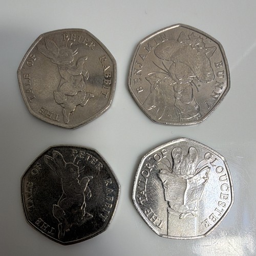 Beatrix potter 50p coin lot - potter,
