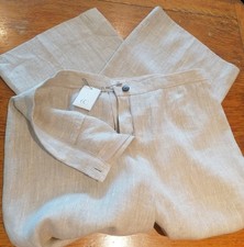 Ladies 100% Linen Trousers
