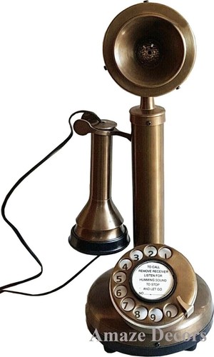 Antique brass landline - brass,