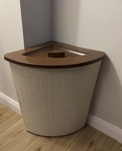 Vintage corner laundry hamper - corner,