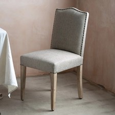 Graham and Green Alba Upholstered Dining Chair – Natural Stripe