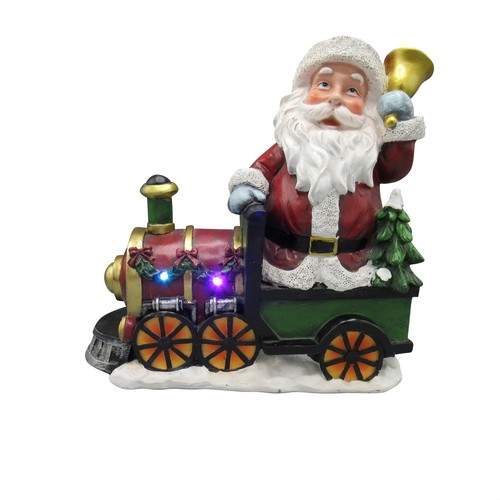 Christmas light santa - light, train