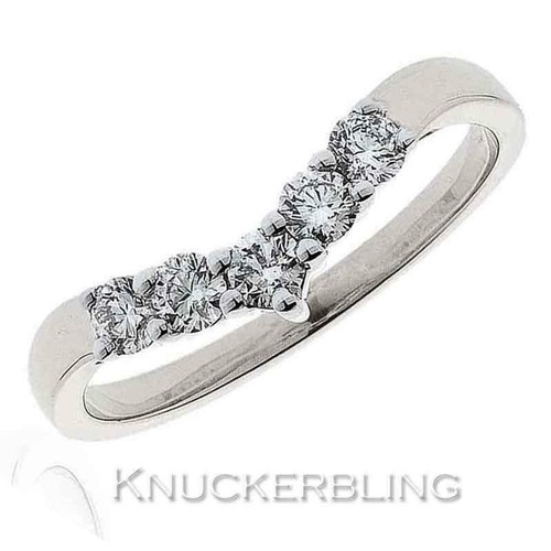 Diamond wishbone wedding ring - diamond,