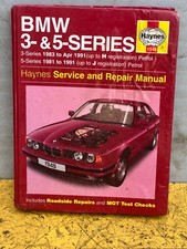 BMW 3 & 5 SERIES - 1981-91 HAYNES Service and Repair Manual Damage Inside Binder
