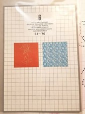 PC183 SILVER REED KNITTING MACHINE SET 6 DESIGN MYLAR SHEETS CARDS 61-70 X 10