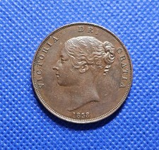 1858 Penny 8 Over 7 Victoria