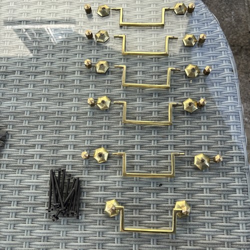 Vintage brass drawer pulls - vintage,