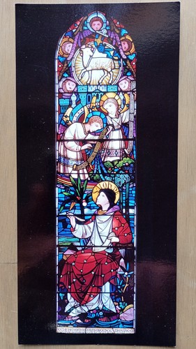 Postcard church window st - church,