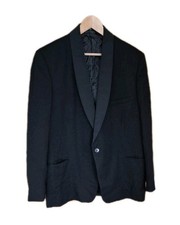 1950s Montague Burton Vintage Tuxedo Dinner Jacket Men's Black 42in Black Tie 