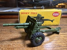 Dinky 686 25 Pounder Field Gun In Original Box - Excellent Vintage
