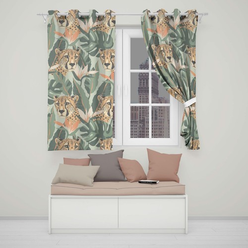 Jungle cats eyelet - cats,