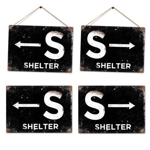 Metal wall sign - metal,