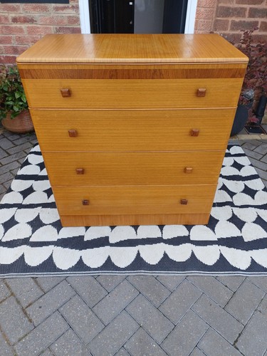 Vintage mid century teak chest - vintage,
