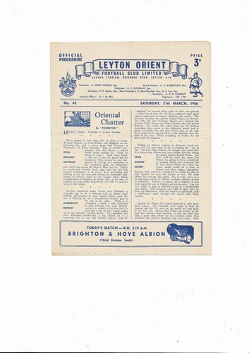 1955 leyton orient v - 1955/56,