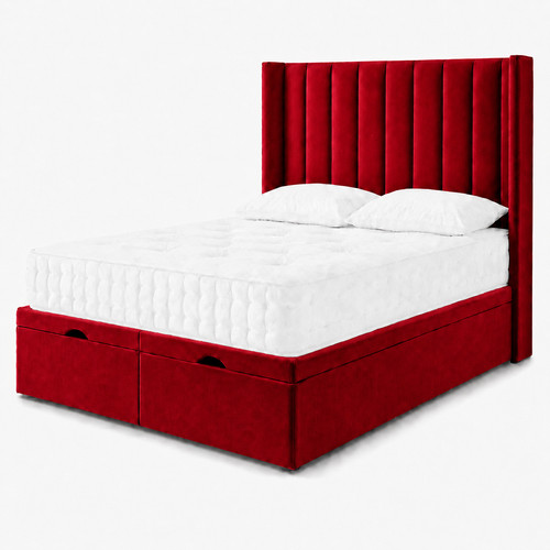 Grey upholstered divan bed - divan,