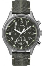 Timex Mens MK1 Chronograph Leather Strap Watch | Water Resistant | TW2R68600