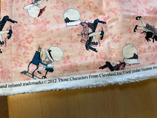 Holly Hobbie 2012 Cleveland Sewing Fabric Material  - Pink Cotton 150m wide x 2m
