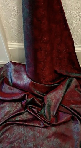 Two tone red teal - teal, paisley