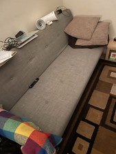 Sofa Bed Grey Fabric 