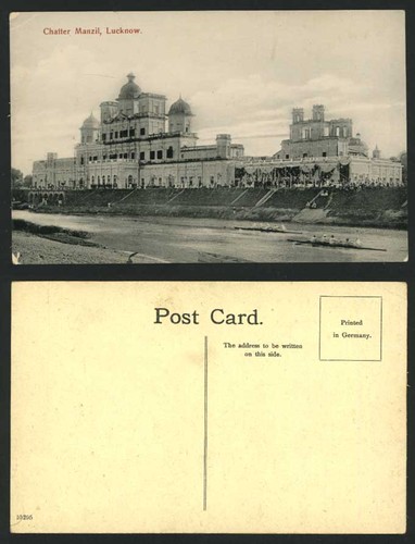 India old postcard canoe race - india,