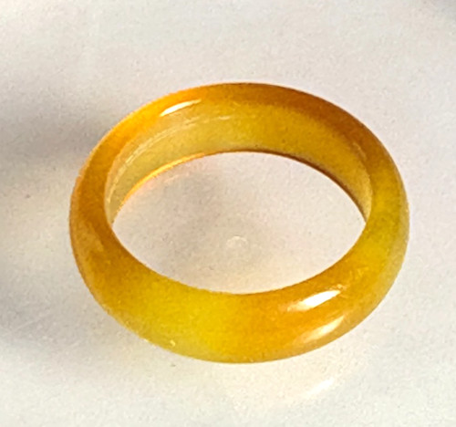 Yellow coloured agate band - yellow,