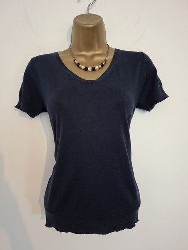 Agnes navy silk and - b,