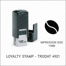 Loyalty Card Rubber Stamp Self Inking Small Pocket Sized With Cap