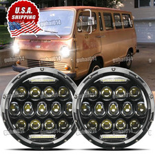Pair 7" Inch Round LED