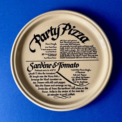 Pizza party plate stoneware - pizza,