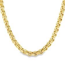 Gents 9ct Yellow Gold Heavy Belcher Chain - 28" - 123.4g