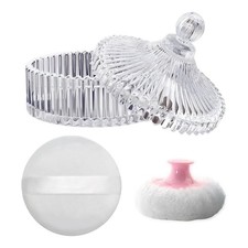 Body Powder Puff and Container