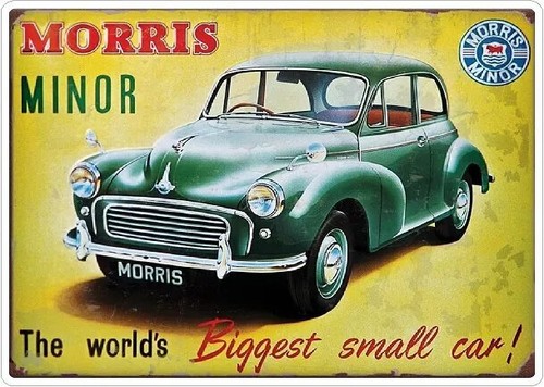Morris minor metal - minor, sign