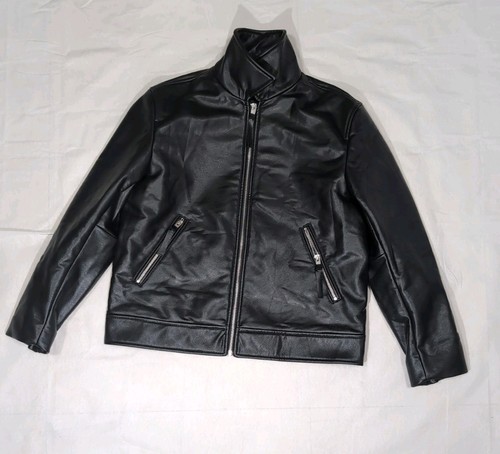 Men black jacket faux - h&m,