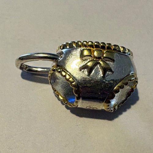 Silver metal charm - silver,
