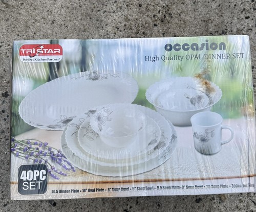 Piece opal glass dinner set - 40,